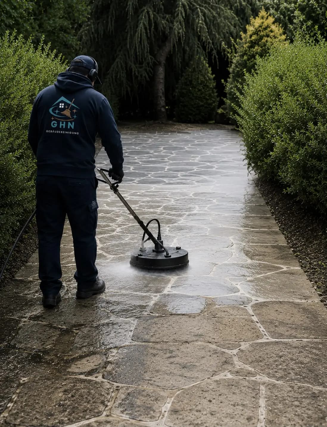 Natural stone cleaning